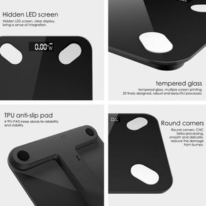Jumon BMI <b>Bathroom</b> Scale with Smartphone App Step-on Technology Bilancia Digitale Glass Smart Digital Body Weight Scale - Product Image 3