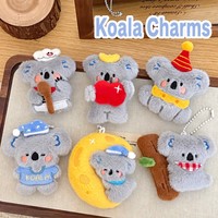 Porte-clés en peluche mini koala mignon, pendentif de sac à dos, jouet en peluche doux, souvenir, cadeau kawaii