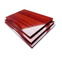 Feuille composée en aluminium de panneau de décoration d'armoire d'acp en bois ignifuge pour la conception intérieure