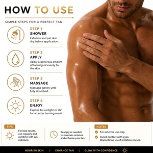 Olio Abbronzante Idratante alle Erbe con Collagene ed Elasticità, con Peptidi che Aumentano la Melanina per il Corpo Maschile - Product Image 5