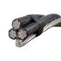 Cable de Servicio Eléctrico de Aluminio Trenzado Dúplex, Triplex, Cuádruple, 6, 4, 2 AWG, Negro XLPE 2+1 1+1