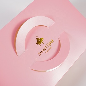 Scatola per Imballaggio Torte e <span class=keywords><strong>Pasticceria</strong></span> Personalizzata con Logo, in Carta <span class=keywords><strong>Rosa</strong></span>, con Manico, per Regali e Prodotti da Forno - Product Image 3