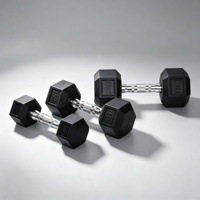 Haltères hexagonaux en caoutchouc de haute qualité personnalisables en usine, équipement de fitness pour la musculation, ensemble d'haltères hexagonaux en gros