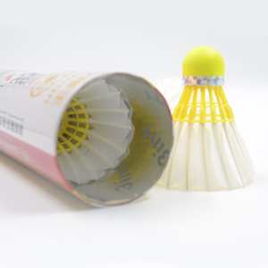 Volant de <span class=keywords><strong>badminton</strong></span> Dmantis D51 en plumes d'oie, hybride 3 en 1, vitesse 75-78, jaune fluorescent, blanc naturel, durable, stable, vente en gros - Product Image 6