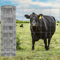 Clôture de champ anti-prédateurs de haute qualité en fil d'acier galvanisé, clôture tissée pour bétail, équipement agricole, clôture pour vaches