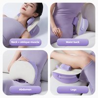 Oreiller de massage du cou avec chaleur pour soulager la douleur du cou et des épaules Appareil de traction cervicale ergonomique Masseur d'oreiller