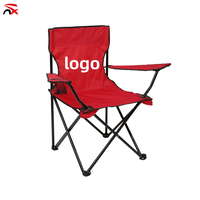 Chaise d'extérieur pliante de haute qualité Country Flag Design Grands accoudoirs et petit dossier monobloc pour la détente
