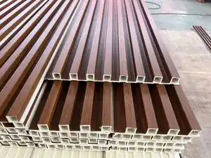 Waterproof Wpc Wall Panels Cladding For Indoor Decoration Wood Grain Pvc Wpc Wall Panels LInyi Manufacturer