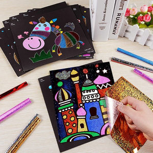 Pintura de transferencia mágica de dibujos animados para niños, manualidades, juguetes de Arte y manualidades para niños, juguetes educativos creativos de aprendizaje para dibujar - Product Image 3