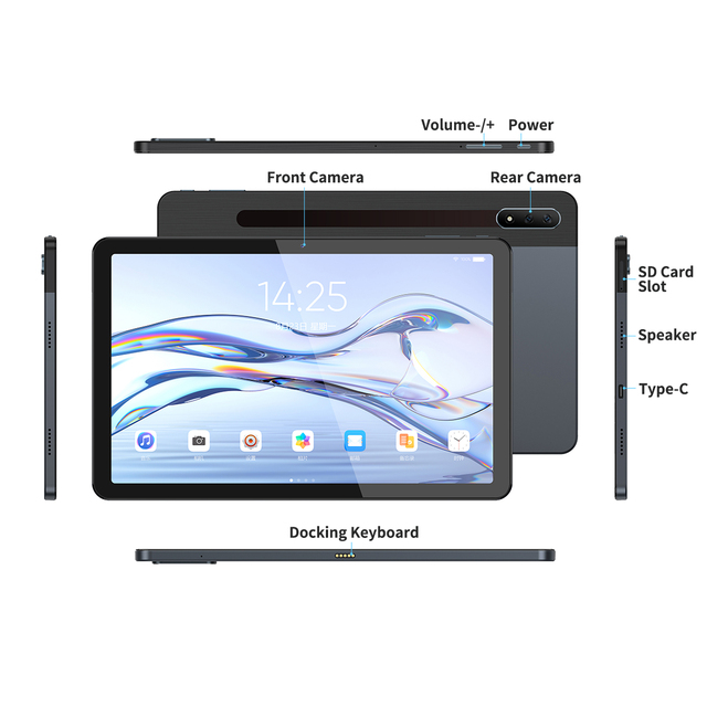 Newest Cellular Tablet 10.95" Android 13 2K Display 6+128G Quad Core 2.4g/5g WiFi 5+13MP Dual Camera Professional Use