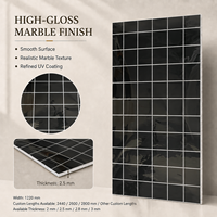 Panneau mural en PVC brillant noir MORLENX, résistant à l'eau, facile à nettoyer, pour cuisine, salle de bain, intérieurs commerciaux