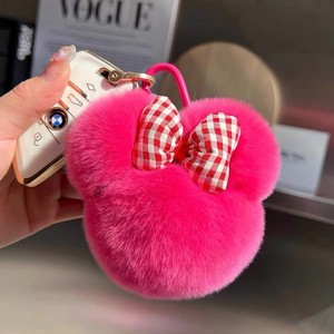 Kawaii Cartoon Bunny Rabbit Plush Keychain Cat Paws Pendant Toys Car Handbag Backpack Purse <b>Charm</b> <b>Keyring</b> Pompom Doll Gift - Product Image 5