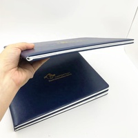 Carpeta de Cuero PU Azul Marino de Alta Calidad para Documentos A4, Funda para Certificados y Diplomas para Graduaciones y Ceremonias Escolares