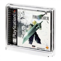 Kotak Penyimpanan Game Multi-Disc GMA3031 Perspex Akrilik Transparan untuk PlayStation 2/PS One, Pelindung Kotak Game