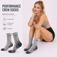 Chaussettes d'hiver personnalisées pour hommes en laine mérinos, douces, chaudes, thermiques, avec semelle respirante tricotée et logo dessiné à la main
