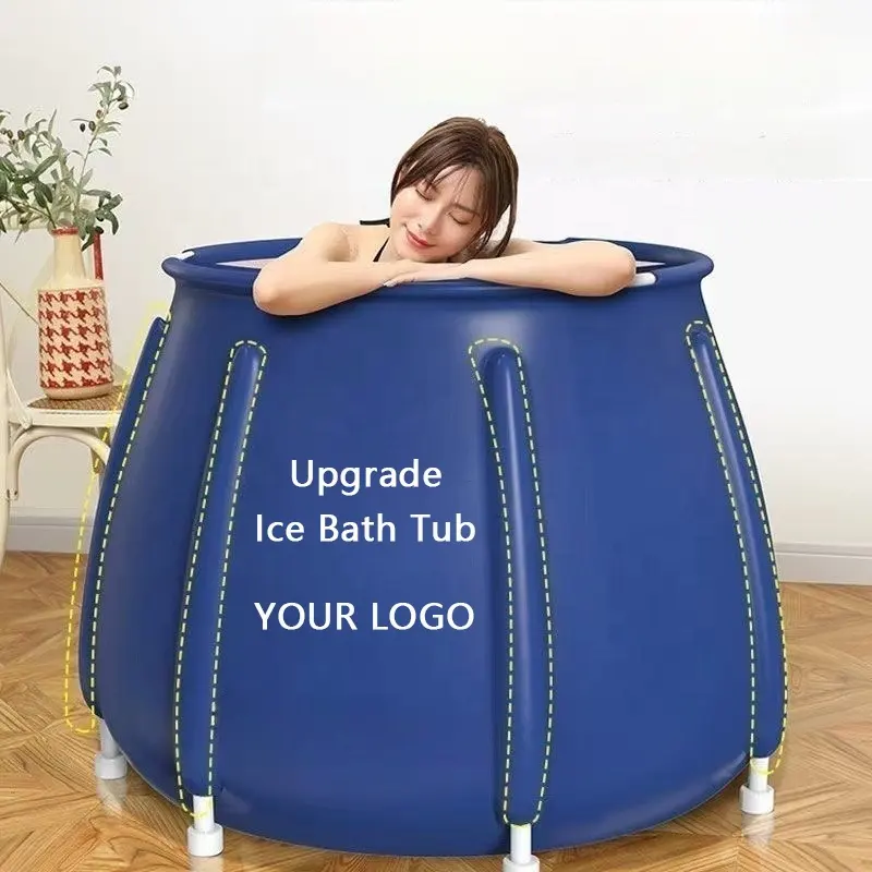NEW Portable Folding Ice Bath Bathtub Inflatable Free Standing Plunge Pools Ice Water Barrel Cold Water Recovery Pod Bath Tub
