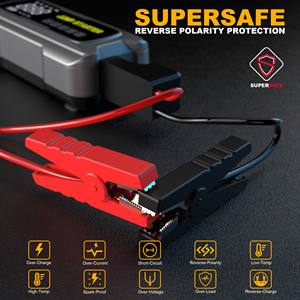 Многофункциональное пусковое устройство 12В Smart Safe Clip для грузовиков и мотоциклов, пусковой ток для автомобильных аккумуляторов, зарядное устройство Power Bank с Type-C PD 65W - Product Image 5