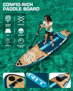 จีนผลิตบอร์ด SUP แบบกำหนดเองคุณภาพสูง ขนาด 11'6"*35"*6" พร้อมไม้พาย บอร์ดพองลมแบบยืนพาย รุ่น SP05/1 สำหรับเล่นเซิร์ฟในทะเล ผลิตในจีน - Product Image 6