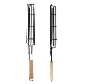 Cesta para Asar Hot Dogs, Cesta Antiadherente para Asar Kabobs, <span class=keywords><strong>Kit</strong></span> de Cestas para Asar Vegetales y Carne, Juego de 4 Accesorios para <span class=keywords><strong>Barbacoa</strong></span> - Product Image 2