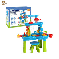 Rideau d'eau pour enfants cascade Playtable piscine sable plate-forme intérieur et extérieur jouets de plage multifonctionnels