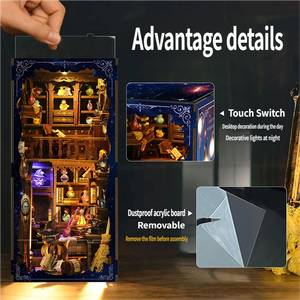 Kit de Manualidades para Casa de Hechizos, Rompecabezas 3D de Madera con Luz LED, Casa en Miniatura de Brujería, Decoración de Escritorio, Regalo Creativo - Product Image 2