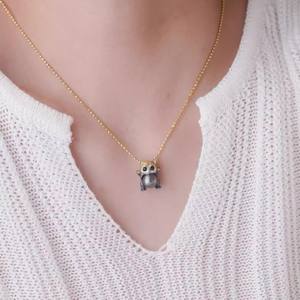 Base para Colgante de Plata S925 para Accesorios de Perlas DIY 31313DIY con Cuentas Redondas de 8-9mm y Colgante Simple de Mapache - Product Image 3