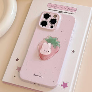 Coque antichoc peinte à motif de dessin animé rotatif, fruits et petits animaux mignons, pour iPhone 17, 14 Pro Max, 13, 15, protection intégrale - Product Image 4