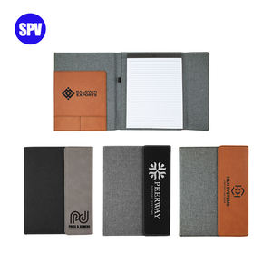 Portafolios de 3 pliegues con grabado láser de lona en blanco de polipiel - Product Image 6