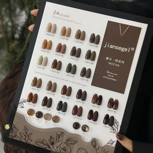 Cerise Berry vin rouge nouvel an couleur petit ensemble colle à l'huile pour ongles 2025 automne nouveau 24 couleurs Salon de manucure spécial ensemble complet - Product Image 3