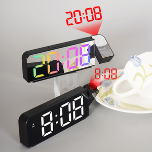 Wholesale USB Powered Projection <b>Alarm</b> Clock TEMP Date Night Mode Power-off Memory Table 2 Display Modes 12H/24H LED Digital - Product Image 4