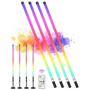 4Pack USA Warehouse Rechargeable Color Changing T8 1.2m 4ft Led Tube Light Wand For Room Bar DJ Party Lighting