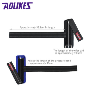 Aolikes einstellbare Gewichtheben-Armbänder Riemen Sport-Stil Fitness-Armbänder für Deadlifting Powerlifting - Product Image 5