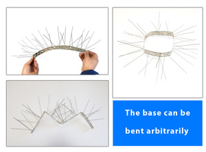 Groothandel 50Cm Anti-Vogel Roestvrij Staal 304 Spike Strips Custom Vogel Spike Voor Ongediertebestrijding Humane State Solid <span class=keywords><strong>Bird</strong></span> Spike - Product Image 4