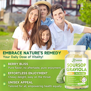 <b>Private</b> <b>Label</b> <b>Soursop</b> Graviola Gummies Immune Support Antioxidant Vitamin Gummy with Leaf Extract for Adult Digestion - Product Image 6