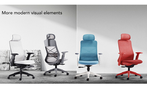 <span class=keywords><strong>Chaise</strong></span> de <span class=keywords><strong>bureau</strong></span> ergonomique moderne certifiée BIFMA avec dossier en tissu, appui-tête fixe, hauteur réglable pour usage professionnel - Product Image 3