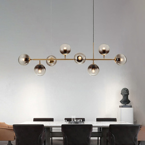 Nordic Art Fumée Gris <span class=keywords><strong>Verre</strong></span> LED Pendentif Lumières Moderne Boule De <span class=keywords><strong>Verre</strong></span> <span class=keywords><strong>Suspension</strong></span> Plafond Lustre - Product Image 6