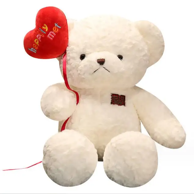Saint Valentin gros ours amour ballon en peluche à envoyer petite amie table ours blanc grand câlin ours poupée fille lit oreiller