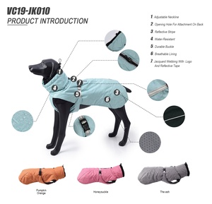 Veste <span class=keywords><strong>d</strong></span>'<span class=keywords><strong>hiver</strong></span> pour chien, vêtements animaux, hameçon noir et à rayures réfléchissantes, collection 2020 - Product Image 6