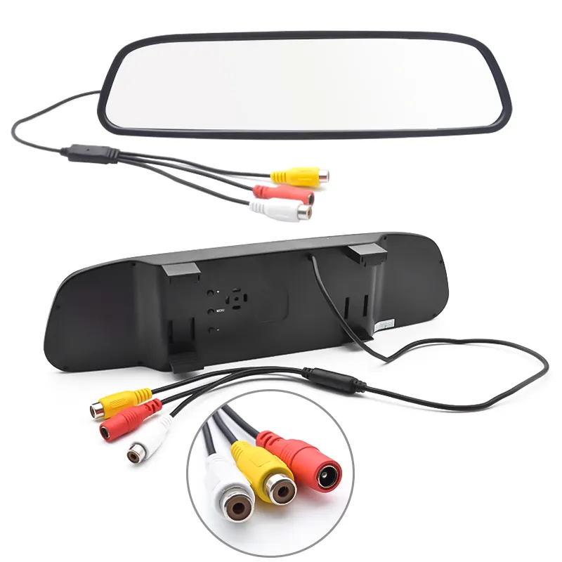 Rear View LCD Display Screen Mirror Monitor Car Reversing Parking Reverse Backup Camera Kit Mirror