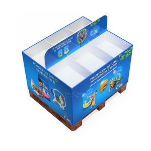 Supermarket Retail Foldable Shelves Vintage Custom Floor <b>Battery</b> Product Display Stand POS Cardboard Carton Promotion Pallet - Product Image 6