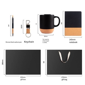 2026 Business Gift Set With Cork Notebook Pen Mug And Bottle Opener In Blue And Brown Design Exquisite Office Promotion Kit - Product Image 3