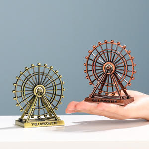 Ornements de modèle de grande roue en alliage de zinc rétro européen - Product Image 3