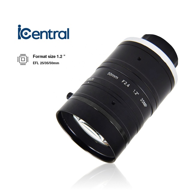 Wholesale Price 1.2 Inch 25MP 50mm Low Distortion C Mount Industrial Camera FA Lens for Production Monitoring ContrasTech