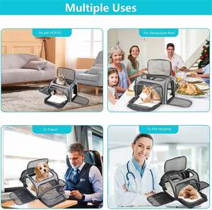 Pet Outdoor Travel <b>Shoulder</b> <b>Bags</b> 2 Sided Expandable Breathable Cat Small <b>Dogs</b> <b>Carrier</b> - Product Image 6