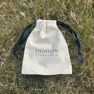 Sac à cordon en coton biologique avec logo personnalisé, certifié GOTS, recyclable, pour cadeaux - Product Image 5