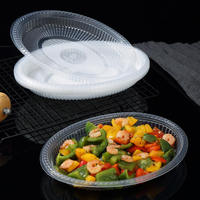 Assiettes jetables ovales pour la maison, les banquets et l'extérieur, vente en gros pour restaurants, ensembles complets
