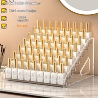 Présentoir à vernis à ongles multicouche en acrylique transparent, support de rangement en plastique PP pour cosmétiques, rouges à lèvres, salon et maison