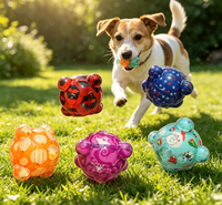 Juguetes para Perros con Forma de Oso, de TPR, con Sonido, Resistentes a Mordidas, Interactivos, Surtidos para Diversas Festividades