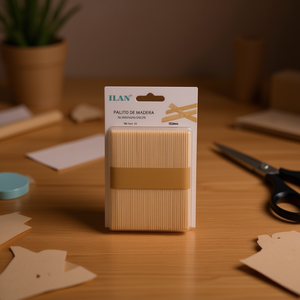 Bastoncini di legno ILAN 10x140mm 50 pezzi per artigianato e fai da te - Product Image 3