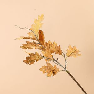 Feuilles de chêne artificielles CallaFloral, fleur séchée, branche unique, beige, haute simulation, pour décoration de mariage, artisanat, style INS - Product Image 2